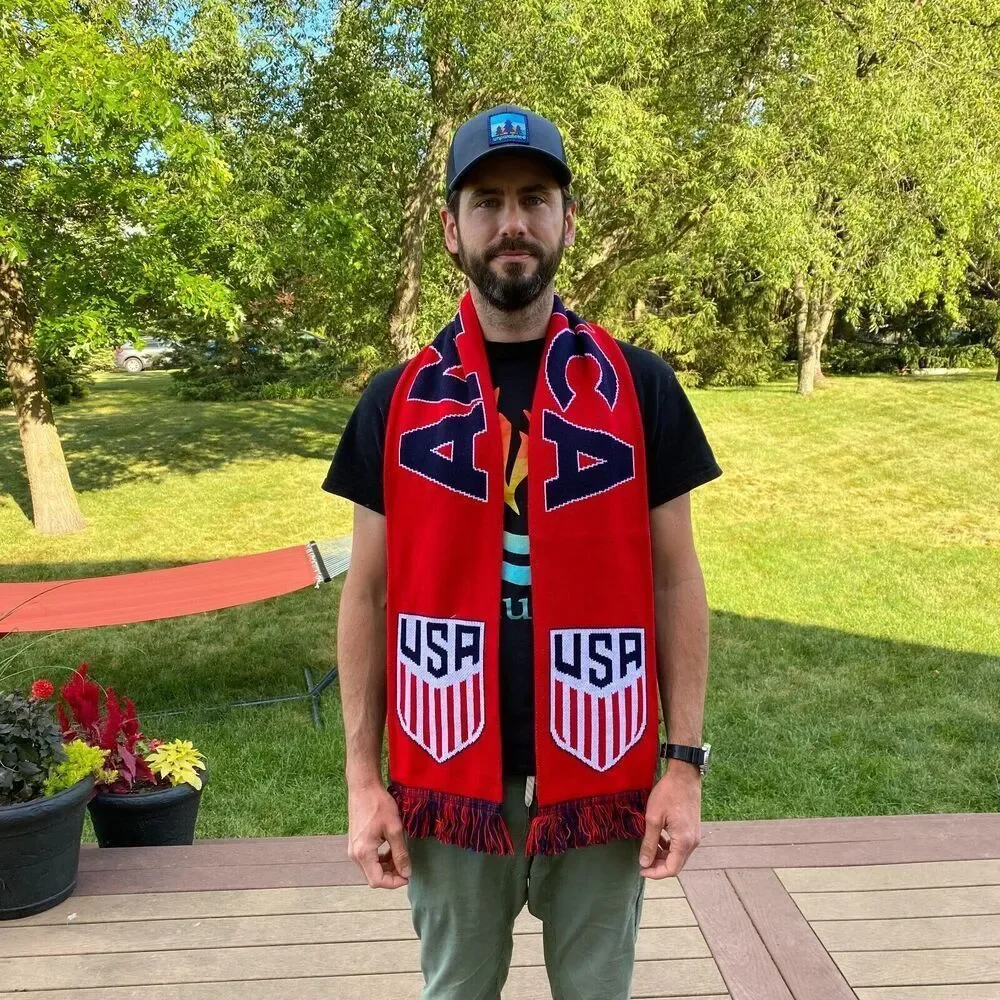 NWT Ruffneck USA Soccer Football Patriotic Scarf World Cup FIFA